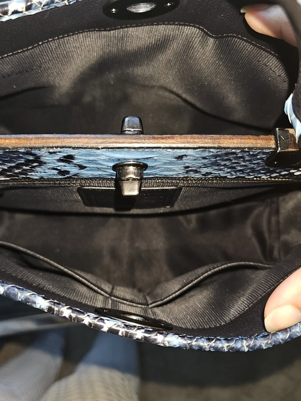 Coach Gramercy Authentic and RARE Blue Python Snakeskin Bag and Wallet